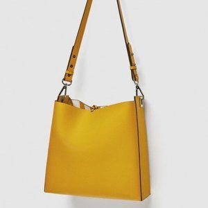 ZARA Yellow Reversible Bucket Bag